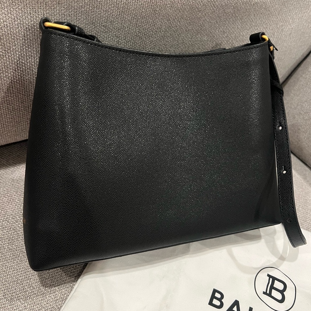 New Balmain black leather gold button embleme bag - Picture 8 of 13